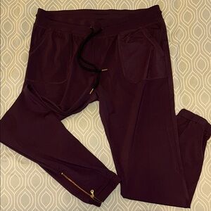 Zyia Women's Plum Jogger Ankle Zip Pants